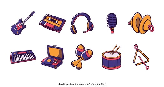 10 Music Illustration Set Collection