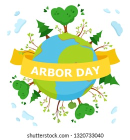 10 National Arbor Day Concept Illustration Stock Vector (Royalty Free ...