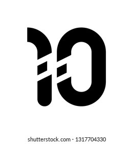 10 Number logo template vector icon design