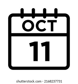 10- Oct - 11 Line Black Icon