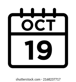 10- Oct - 19 Line Black Icon