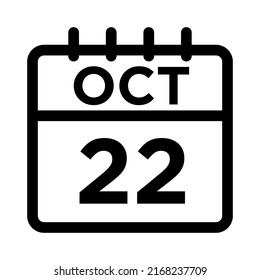 10- Okt - Schwarzes 22-Linien-Symbol