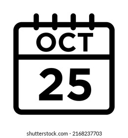10- Okt - Schwarzes 25-zeitiges Symbol
