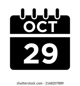 10- Oct - 29 Glyph black Icon