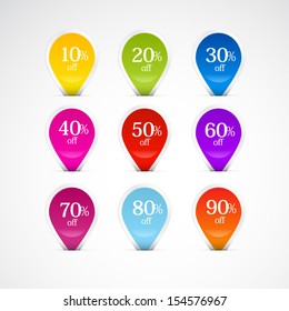 10 off 20 30 40 50 60 70 80 90 stickers labels