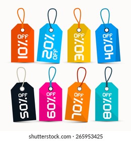 10 off 20 30 40 50 60 70 80 90 stickers labels