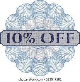 10% Off abstract rosette