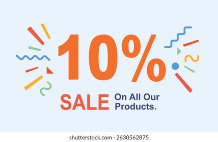 10 % de réduction sur la Bannière. Super remise. Offre spéciale pour les promotions à prix réduit. 10% de réduction. illustration vectorielle de la template de bannière