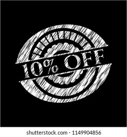 10% Off chalkboard emblem