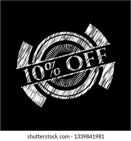 10% Off chalkboard emblem