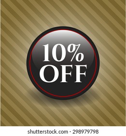 10% Off dark badge