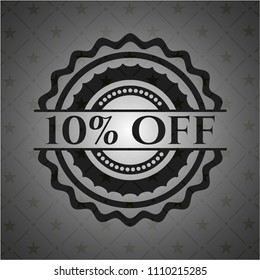  10% Off dark emblem. Retro