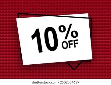 10% Off discount. Banner for promotion and offer