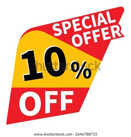 10% off discount promotion vector icon, offer sale banner, 10% off big sales offer design in typography, vector in transparent background