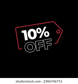 10% off discount tag vector.
Discount price tag for promotions and offers.