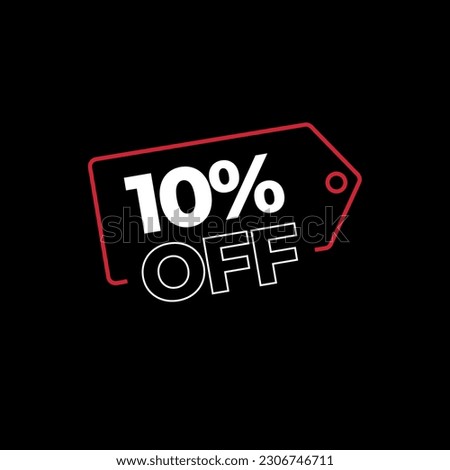 10% off discount tag vector.
Discount price tag for promotions and offers.