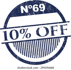 10% Off grunge seal
