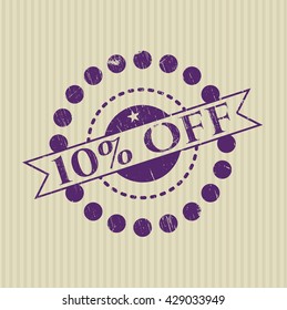 10% Off grunge seal
