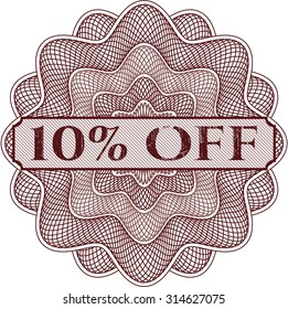10% Off linear rosette