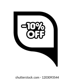 -10% OFF and map pointer. designed for shops and promotions. modern concept