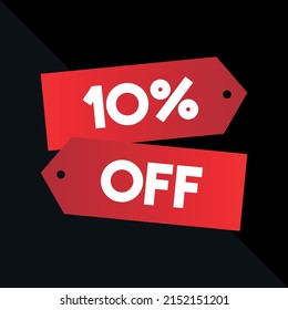 10 off neon white and red in a black background sale