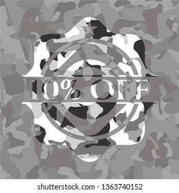 10% Off on grey camo pattern