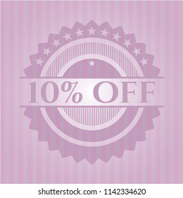 10% Off pink emblem