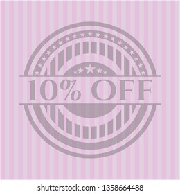 10% Off pink emblem