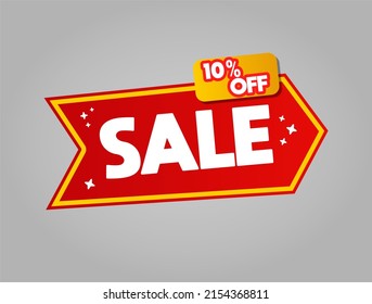 10% off red and yellow balloon