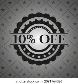 10% Sin emblema negro de estilo retro. Ilustración vectorial. Detallado. 
