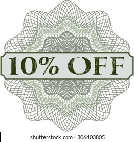 10% Off rosette