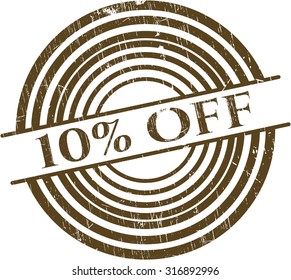 10% Sin sello de goma