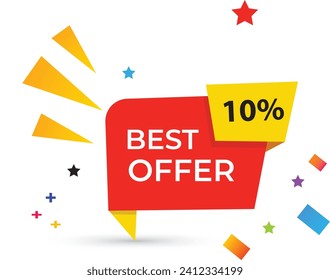 10% Off Sale Discount Banner. Special offer 