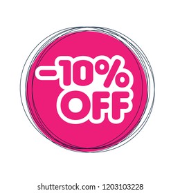10% OFF Sale Discount Banner.designed for shops and promotions. modern concept.Sale discount icons