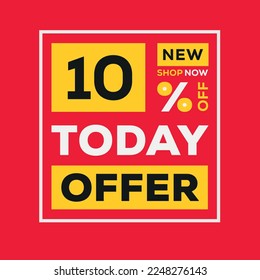 10% OFF Sale Discount, Today offer, Shop Now.