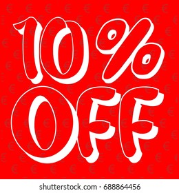10% off sale vector banner