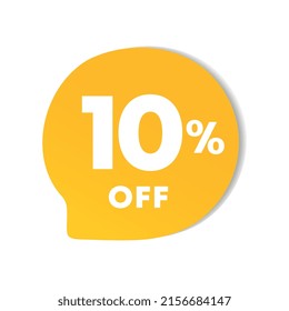 10% off. For sales, price discounts. Offers, promotions, outlet, retail, stores. Use in social media, banner, poster.