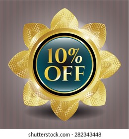 10% de emblema brillante