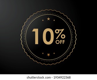 10% Off Sign, 10 Percent Discount Special Offer Vector Illustration