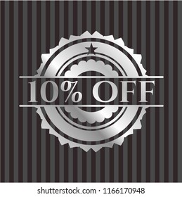 10% Off silver badge or emblem