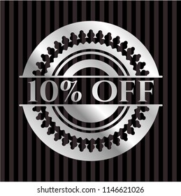 10% Off silver shiny emblem