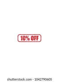 10% off stamp