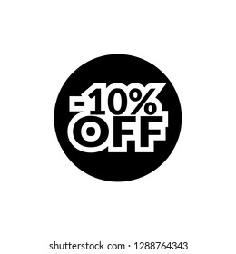 -10% OFF sticker,label.