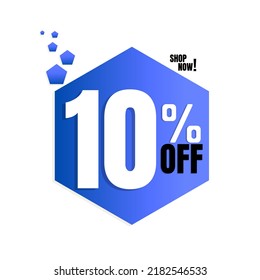 10% off, super discount design online, shop now, vector illustration, icon sale