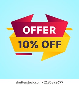 up to 10% off super sale discount offer banner vector
