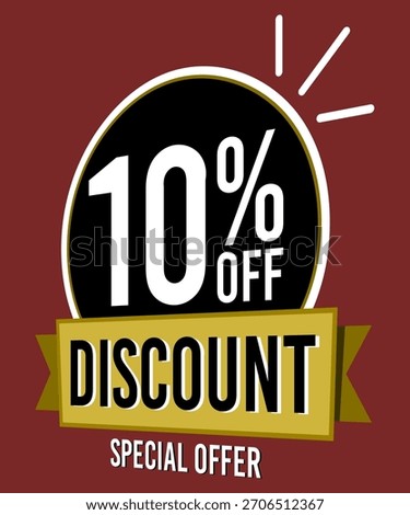10% off ten percent off 10%off discount, special offer, 10 % off, money, currency, gold, retail, economy.