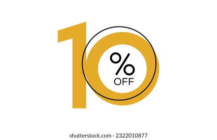 10 % off vector, 10 % off typography vector, 10 % discount vector