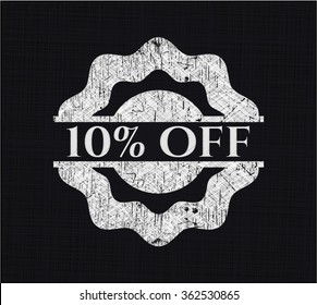 10% Off written on a blackboard