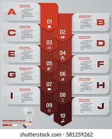 10 options abstract timeline use for infographic/presentation . EPS10.
