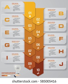 10 options abstract timeline use for infographic/presentation . EPS10.